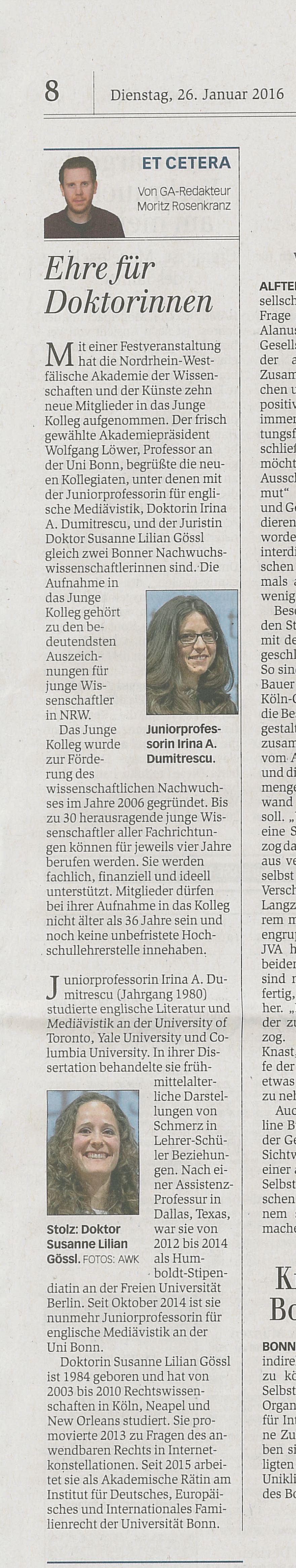 General-Anzeiger - 26.01.2016